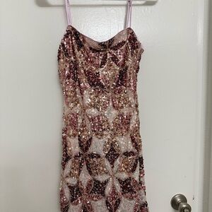 12th Tribe Pink Sequin Dress